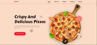 Professional design with appealing colors, responsive layout. branding css design front end graphic design html html5 illustration modren site morphism site pizza store responsive site ui ux web design website