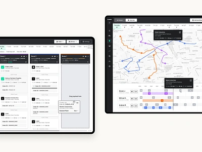 Curri | Route Planner UI brand branding construction dashboard delivery design identity illustration logo people planner typography ui ux web