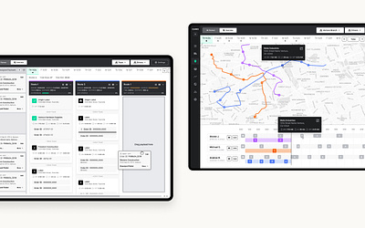 Curri | Route Planner UI brand branding construction dashboard delivery design identity illustration logo people planner typography ui ux web