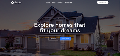 Component-Based Light Color Real Estate Site with Easy Navigatio branding component design estate site front end graphic design house website html5 illustration light theme morphism react ui ux web design web page website white website