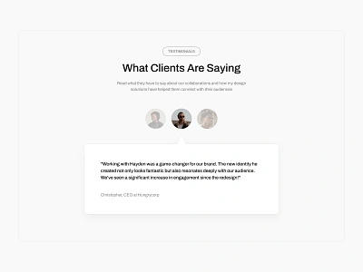 Testimonials Section clients feedback portfolio reviews section testimonials web design