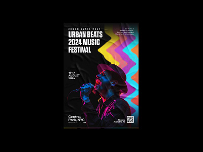 Festival Poster Design advertising art design digital festival graphic design modern poster portairt poster poster design urban