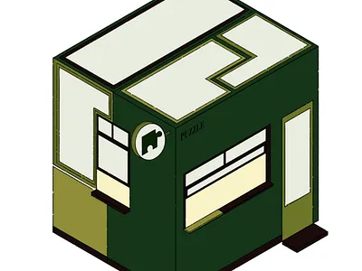 COFFEE PUZZLE 🧩 artwork coffeeshop green illustration procreate rought sketch tea yellow