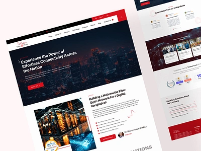 Fiber@Home Landing Page Redesign branding connectivity design fiber@homeltd. fiberoptic highspeed internet landingpage network technology telecommunications ui uiuxdesign web websitedesign