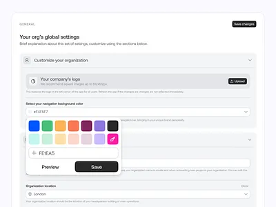 Settings > Customising portal b2b custom customisation platform portal settings ux workhub