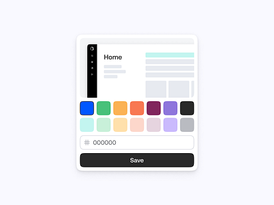 Customisation widget b2b color picker colour picker custom customisation settings small widget widget