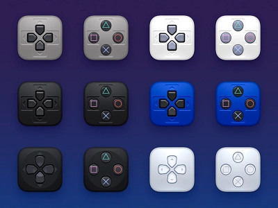 PlayStation Controllers app design icon icons illustration ios macos playstation ps1 ps2 ps3 ps4 ps5 psone psx sony