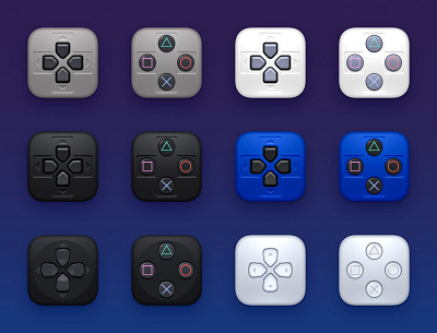 PlayStation Controllers app design icon icons illustration ios macos playstation ps1 ps2 ps3 ps4 ps5 psone psx sony