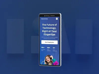 Electronics Responsive Design branding design graphic design minimal mobile responsive typography ui web design website