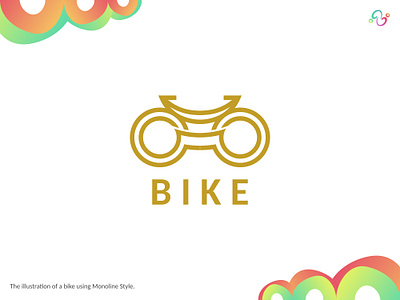 Bike Logo bicycle bike brand design brand designer gold golden line logo design logo designer logo for sale logo idea logo inspiration logomark logotype luxurious luxury monoline ride sport zzoe iggi