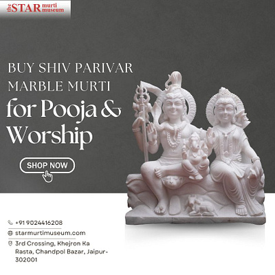 Buy Shiv Parivar Marble Murti for Pooja & Worship | Shop Now marble murt shiv parivar marble murti shiv parivar murti shiva and parvati statue