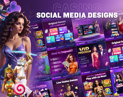 Online Casino & Slot - Social Media Designs bet betting casino casino design casino social media design gambling online casino onlinebet onlinebetting onlinegambling social media