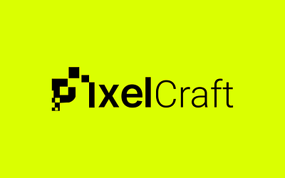 PixelCraft Logo Design brandidentity branding creativedesign designstudio digitallogo flatdesign graphicdesign logo logoinspiration minimalistlogo moderndesign pixelart techlogo ui ui design uiux design ux ux design visualdesign web design