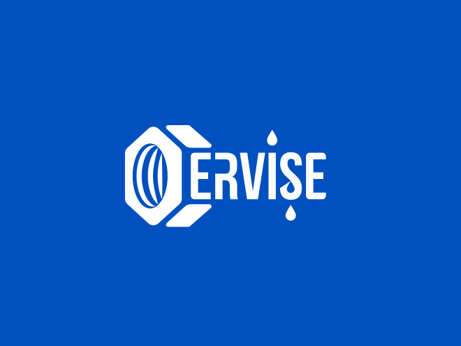 plumbing CERVISE logo features creative typography by sentex on Dribbble