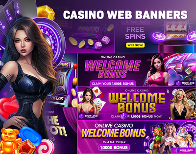 Casino Web Banner Designs || Casino Slot Banner Designs bet betting betting banners casino casino banner casino banner design casino design gambling online casino online casino design onlinebet onlinebetting onlinegambling web banner designs