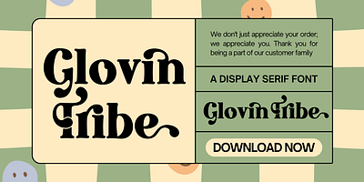 Glovin Tribe Font 3d animation branding graphic design logo motion graphics ui