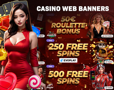 Casino Slot Banner Designs || Casino Web Banner Set bet betting casino casino banner design casino design casino web banner gambling online casino online slot banner online slot game design onlinebet onlinebetting onlinegambling