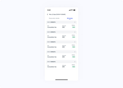 Bill details ui