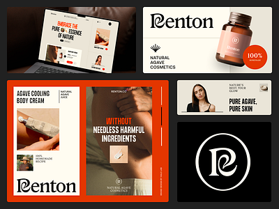 Renton Beauty Branding beauty brand brand guidelines brand identity branding cosmetics ecom halo lab identity logo logo design logotype packaging