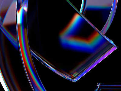 Abstract animation 3d abstract animation background blender branding cover design dispersion endless futuristic glass holographic iridescent looping motion graphics refraction render shape technology