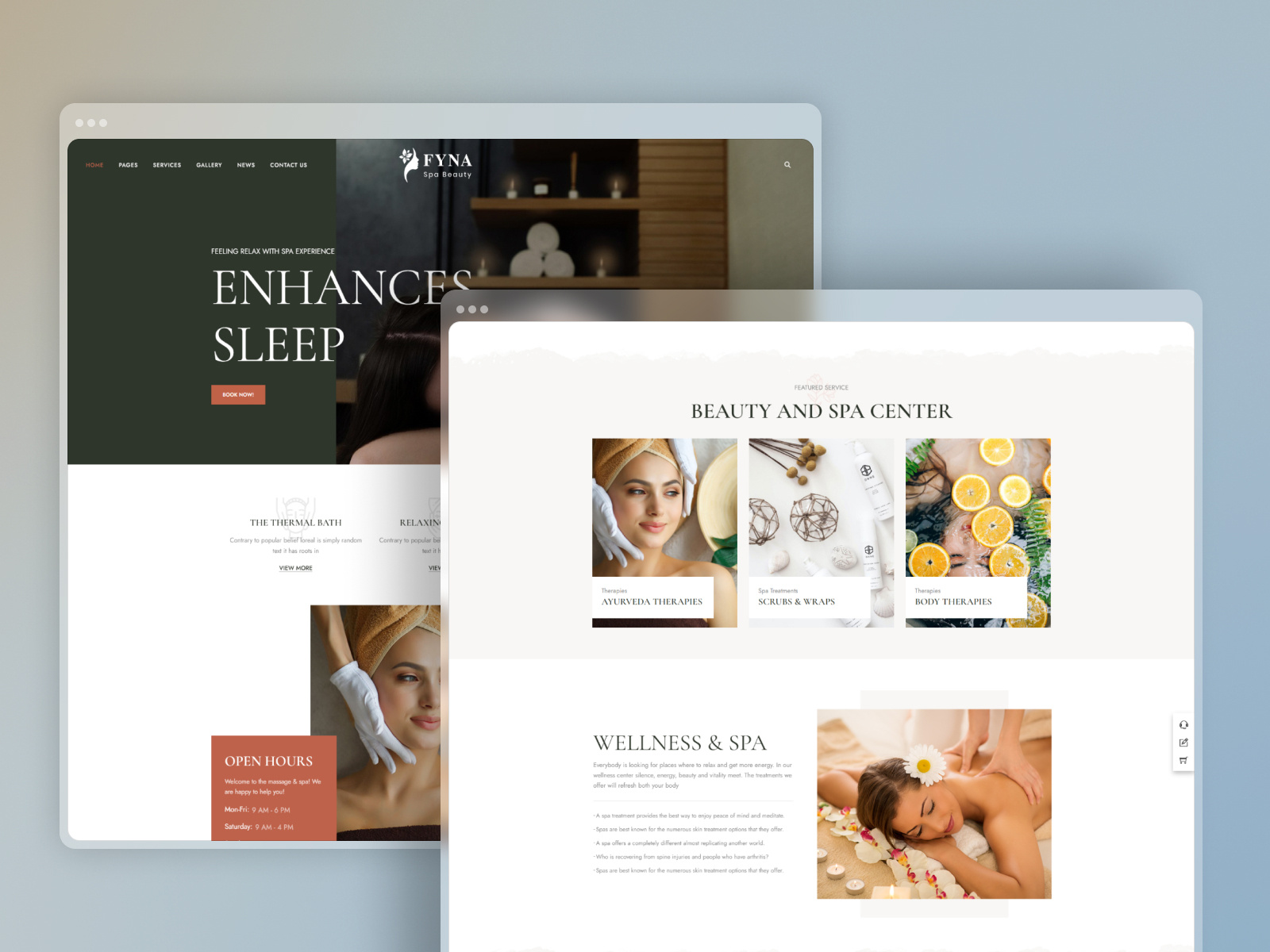 Fyna - Beauty salon and Spa WordPress Theme beauty blog beauty salon beauty treatments beauty website hair salon massage therapy responsive theme salon design salon services salon website skin care spa booking spa services spa theme web design web development wellness blog wellness website wordpress theme yoga