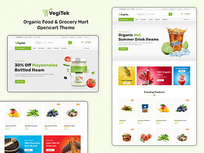 Vegitek - Organic Food & Grocery Mart Opencart Theme web shop