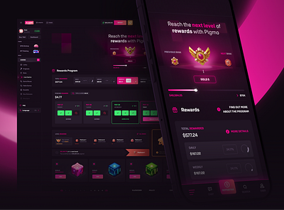 Pigmo — Gambling Platform | Casino casino dashboard ui design gambling games gaming interface layout product design redesign rewards ui uiux ux website