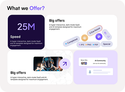 Purple Bento Design for SaaS and AI Web Design branding graphic design ui