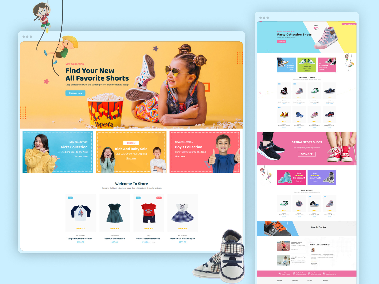 Kiditos - Baby and Kids Multi Store WooCommerce Theme baby care baby gifts baby products children fashion children toys e commerce design kidsclothing kidsfashion kidsstore mobile friendly online shopping online store responsive seo frienfly toy shop uiux web development webdesign woocommerce theme wordpress theme