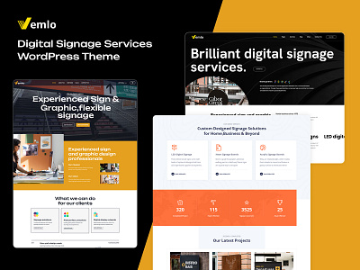 Vemlo - Digital Signage Services WordPress Theme signage