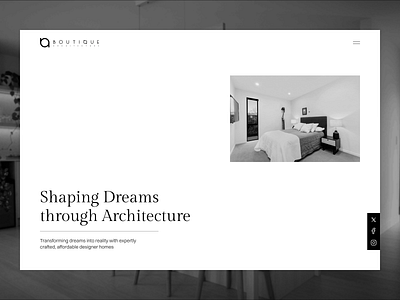 Boutique Architecture animation architect design portfolio typography ui web design