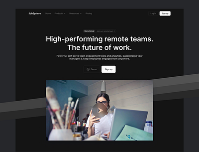 Jobsphere - Landing page landingpage uidesign landing page website wesbiteui