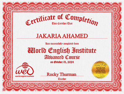 World English Institute : Advanced Course content writing