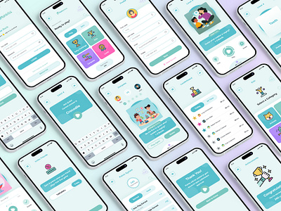 MiniMumbles Mobile App activities app design design figma kids learning app minimumbles mobile app design online app ui uiux ux