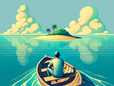 Serene Boat Ride: Breathing Life into Still Waters 2d animation art to motion boat animation ocean animation peaceful animation serene scene