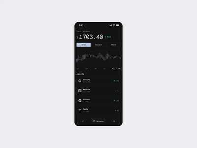 Assets app ui crypto mobile mobile app web3