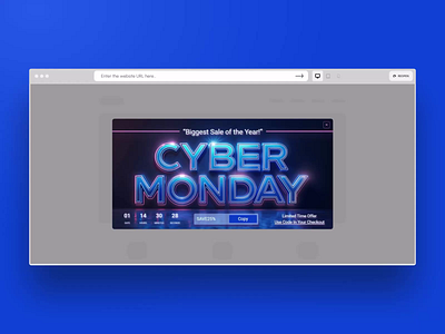 Cyber Monday Big Sale Popup Template averta