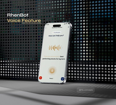 RhenBot AI Voice Feature for Fintech Mobile App ai aibot aifeature productdesign productdesigner rhenbot texttospeech uidesign uidesigner uiux uiuxdesigner uxdesign uxdesigner voiceai voicetospeech