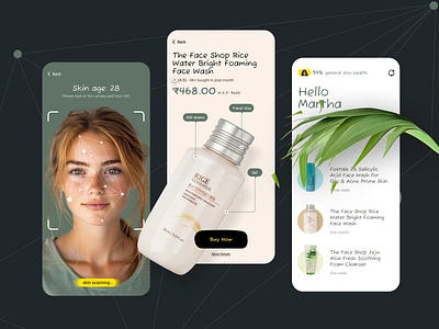 Skin Care App with AR 2024 app beauty care design latest mobile product skin skin care spa spa app ui ux