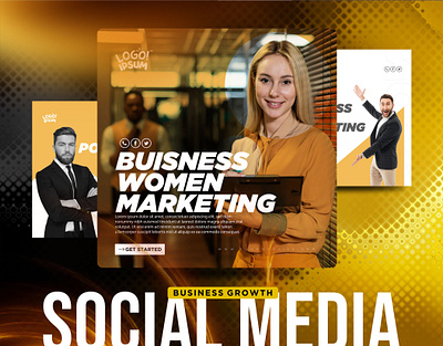 Business Growth Social Media Post Design pack advertising business design digital digital marketing growth marketing media pack post template social social media template