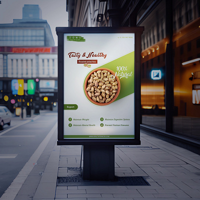 Billboard Design for Food and Snacks app branding design graphic design illustration logo typography ui ux vector