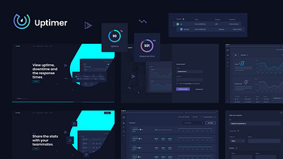 Uptimer app dark dashboard seo uiux website