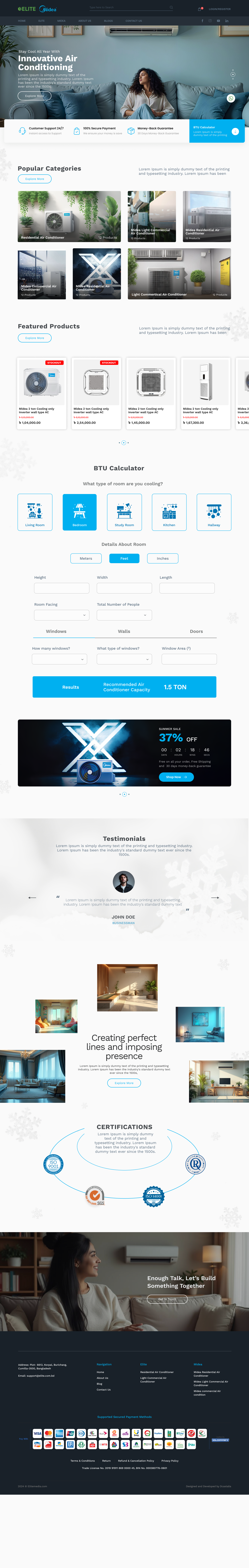 Home appliances and electronics website landing page branding design figma graphic design illustration logo photoshop typography ui ux vector