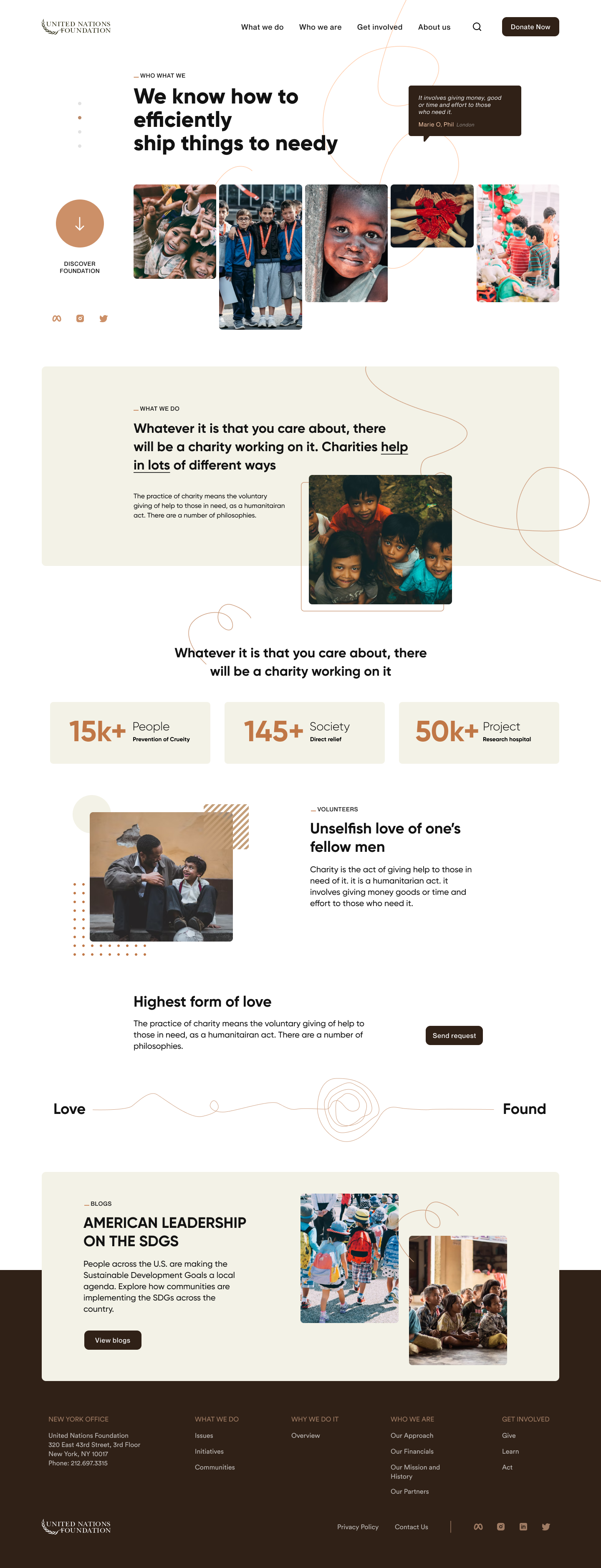 United Nations Charity foundation website landing page branding charity design figma graphic design illustration logo nations photoshop typography ui un united unitednations ux vector