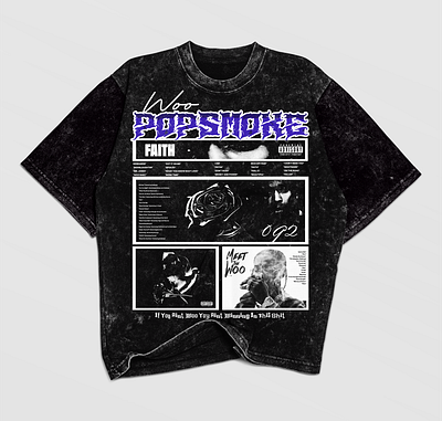 POPSMOKE artwork design fashion graphic design illustration music design popsmoke street wear tshirt design woo