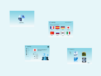 Language learning web UI ui