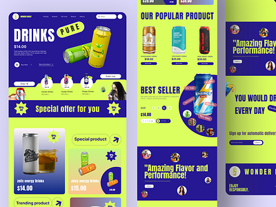 Drink Website Design – Refreshing, Elegant & Engaging beverage website beveragebranding branding drink product drink website design drinkwebsitedesign e commerce ecommercedesign figma design figma template food food brand graphic design healthyliving ui ui design uiuxdesign user interface website design websiteinspiration