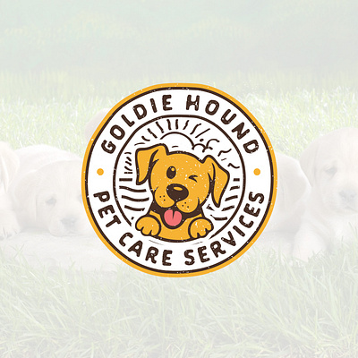 Goldie Hound Pet Care Services company animals animals logo badge badge design brand designer branding dog dog logo dogs graphic designer logo logo designer logo ideas logo maker logos pet pet care pet logo vintage design vintage logo