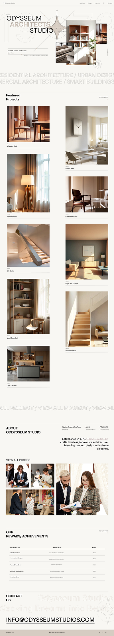 Architects Studio Ui/Ux Design with Modern Touch agency website branding designer website figma furniture webpage graphic design home website ikea website illustration landing page motion graphics ui