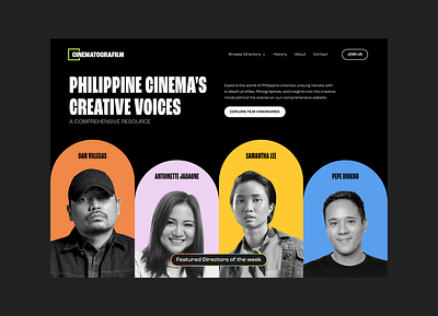 Philippine Cinema Hero Section cinema film layout design ui design web deisgn